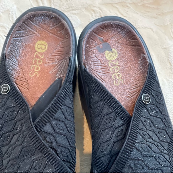 Bzees Vista Black Slide Sandal Comfort Slip On Wedge Heel Women’s Size 9M - Picture 8 of 9